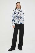 Блузка Samsoe Samsoe жіноча візерунок колір блакитний (3278383)