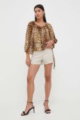 Блузка Marciano Guess жіноча колір коричневий візерунок (3423450)
