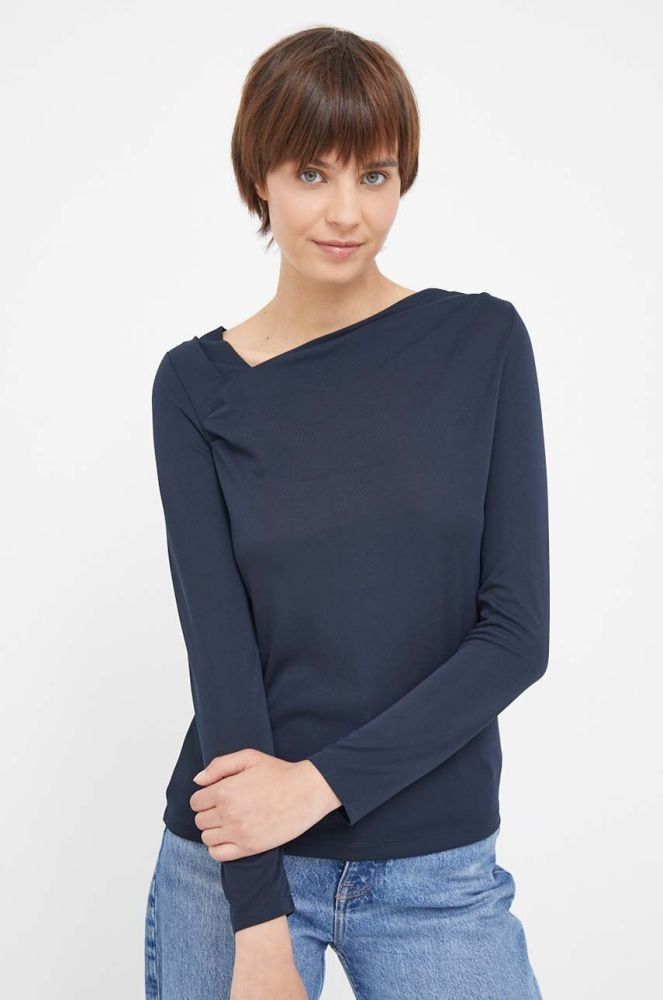 Блузка Lauren Ralph Lauren жіноча колір синій однотонна (3353662)