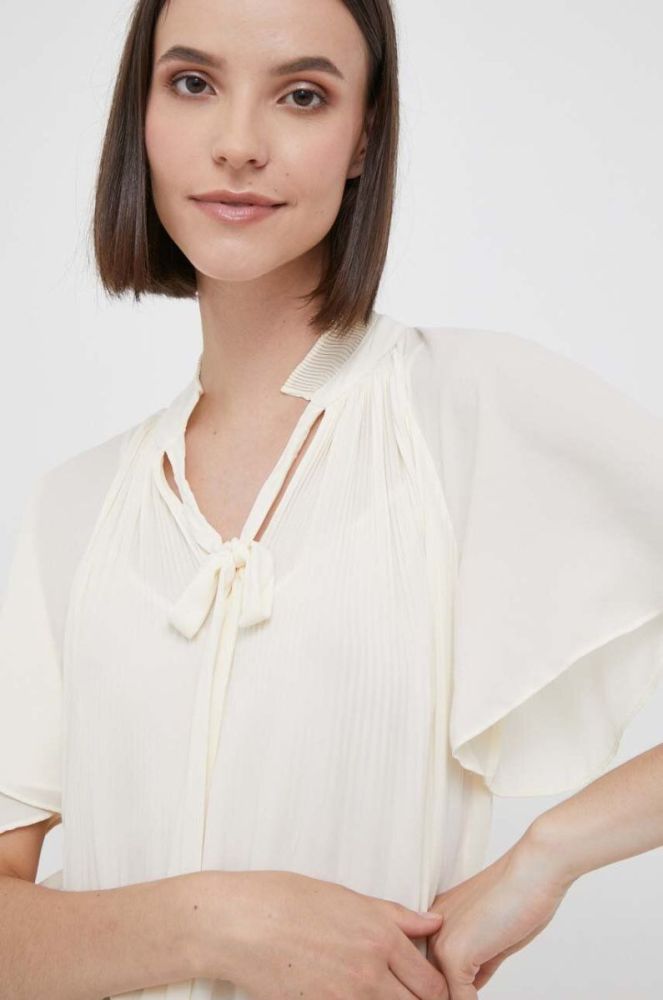 Блузка Lauren Ralph Lauren жіноча колір бежевий однотонна (3427721) фото 4