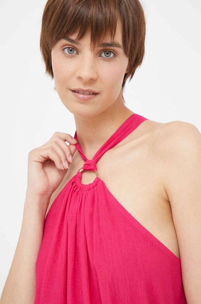 Блузка Dkny жіноча колір рожевий однотонна (3353677)