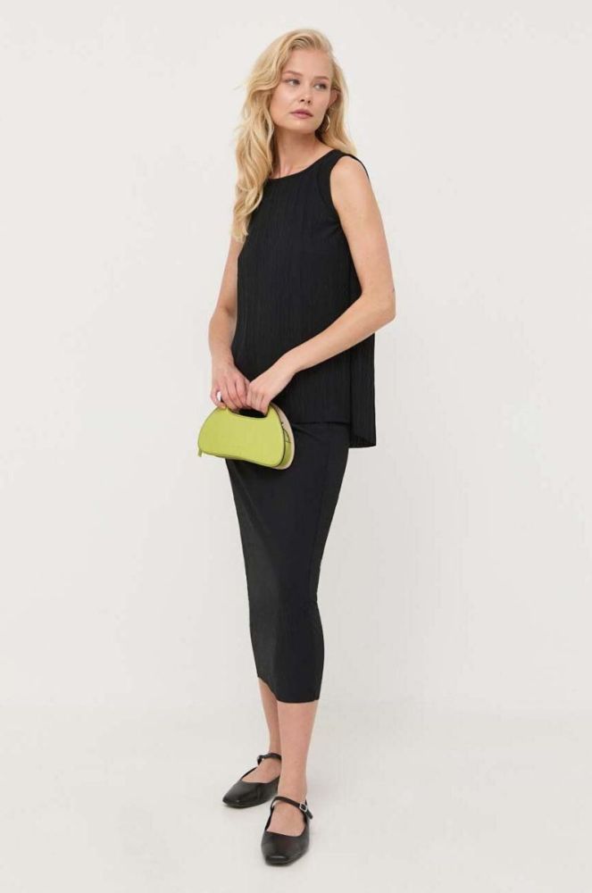 Блузка Max Mara Leisure жіноча колір чорний однотонна (3397144) фото 2