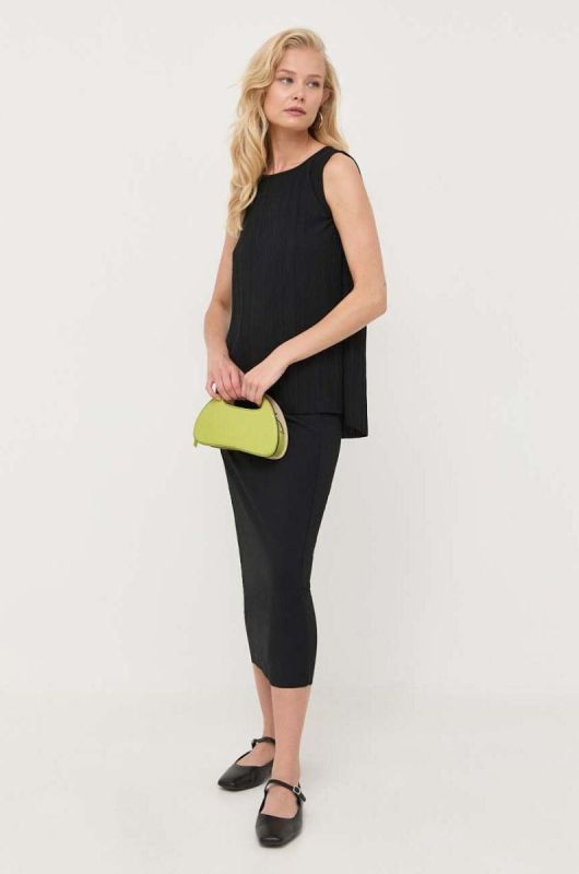 Блузка Max Mara Leisure жіноча колір чорний однотонна (3397144) фото 2
