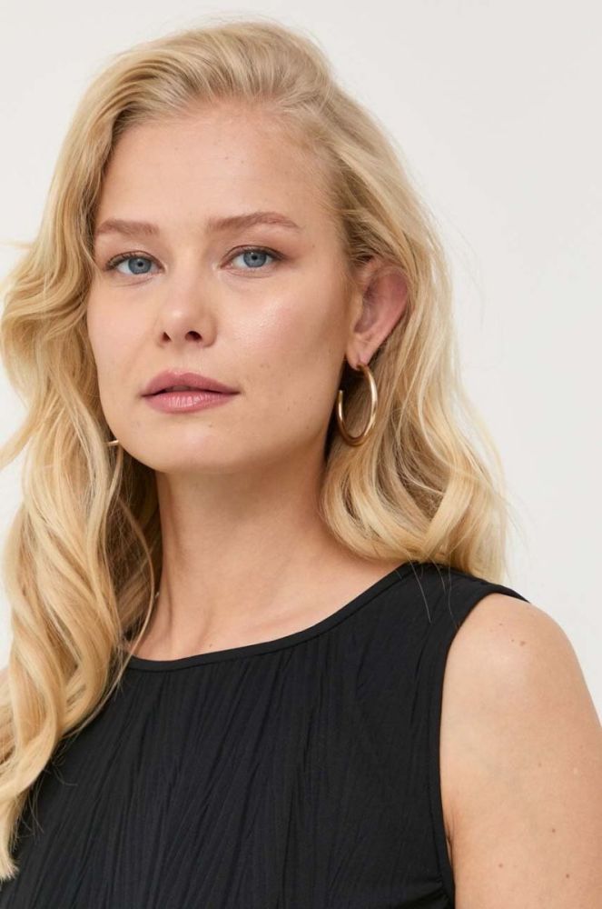 Блузка Max Mara Leisure жіноча колір чорний однотонна (3397144) фото 4