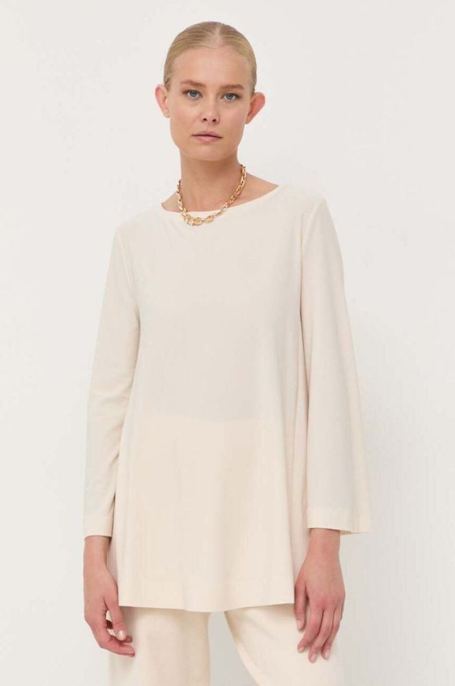 Блузка Max Mara Leisure жіноча колір бежевий однотонна (3400363) фото 2