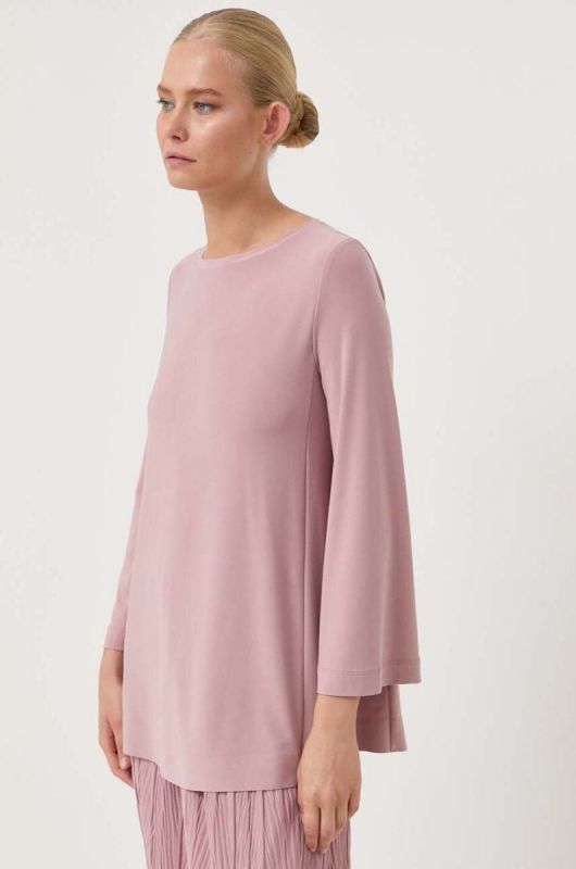 Блузка Max Mara Leisure жіноча колір рожевий однотонна (3400367)
