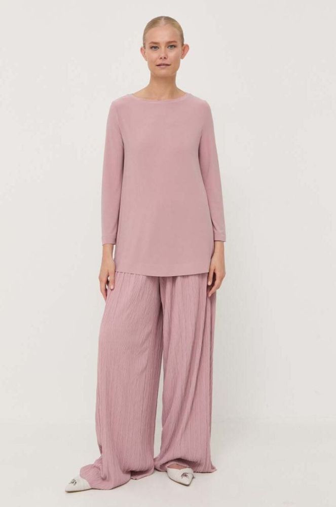 Блузка Max Mara Leisure жіноча колір рожевий однотонна (3400367) фото 2