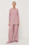 Блузка Max Mara Leisure жіноча колір рожевий однотонна (3400367)