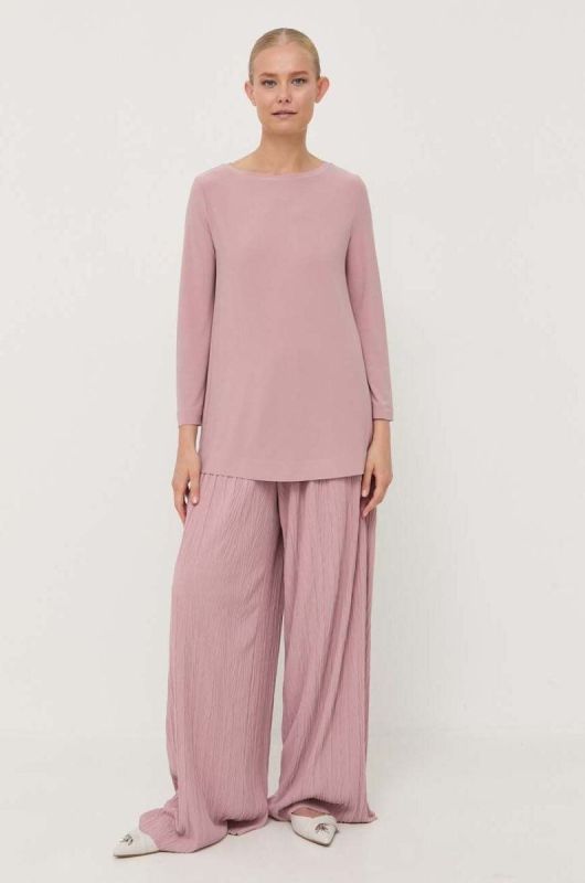 Блузка Max Mara Leisure жіноча колір рожевий однотонна (3400367) фото 2