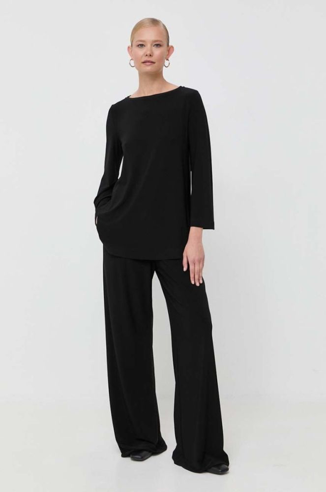 Блузка Max Mara Leisure жіноча колір чорний однотонна (3400377) фото 2