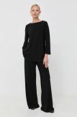 Блузка Max Mara Leisure жіноча колір чорний однотонна (3400377)