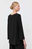 Блузка Max Mara Leisure жіноча колір чорний однотонна (3400377)