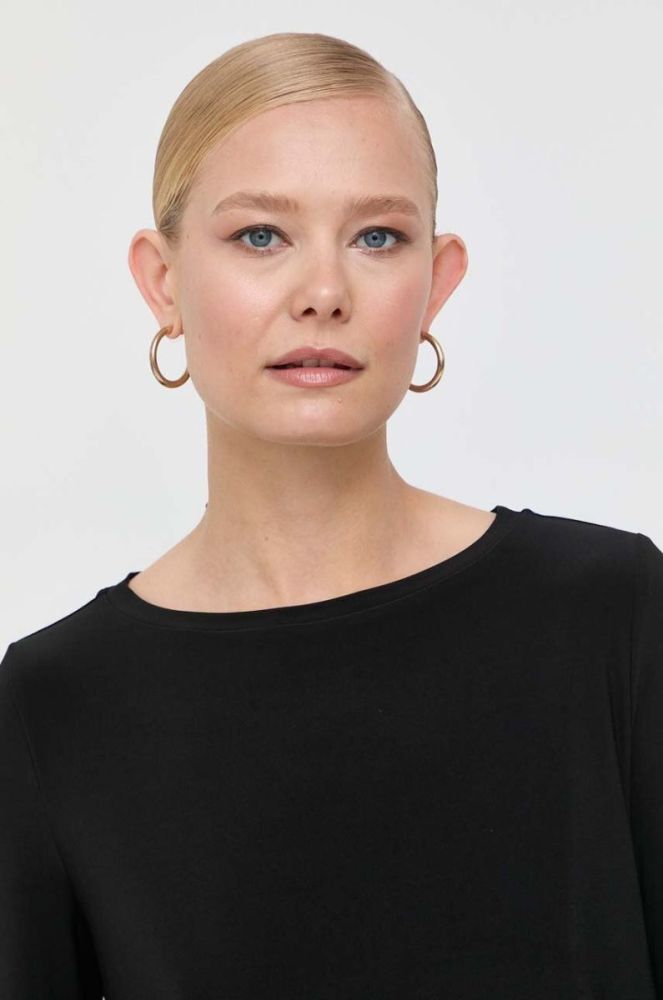Блузка Max Mara Leisure жіноча колір чорний однотонна (3400377) фото 4