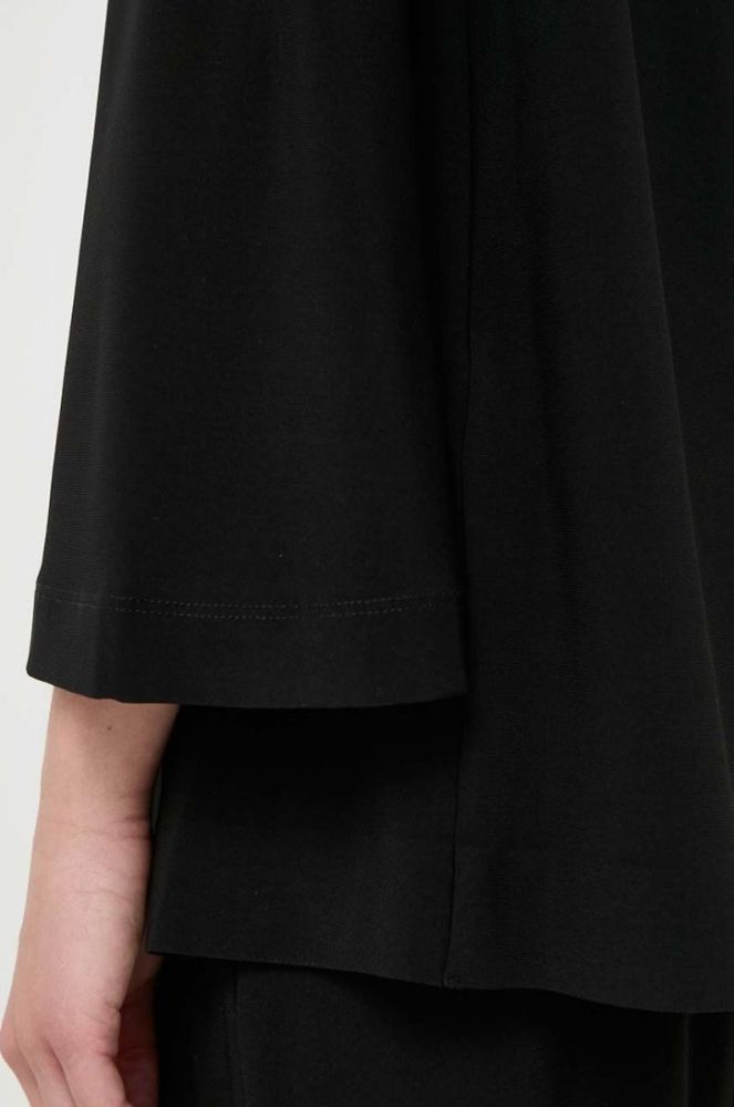 Блузка Max Mara Leisure жіноча колір чорний однотонна (3400377) фото 5
