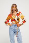 Бавовняна блузка Billabong жіноча візерунок колір барвистий