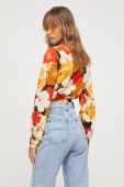 Бавовняна блузка Billabong жіноча візерунок колір барвистий