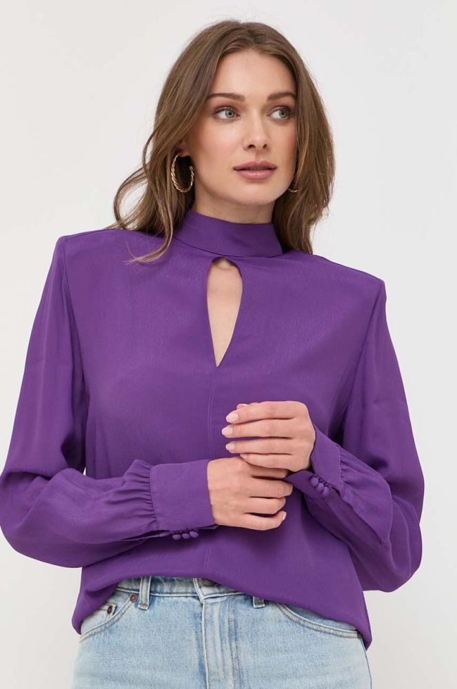 Блузка Ivy Oak жіноча колір фіолетовий однотонна