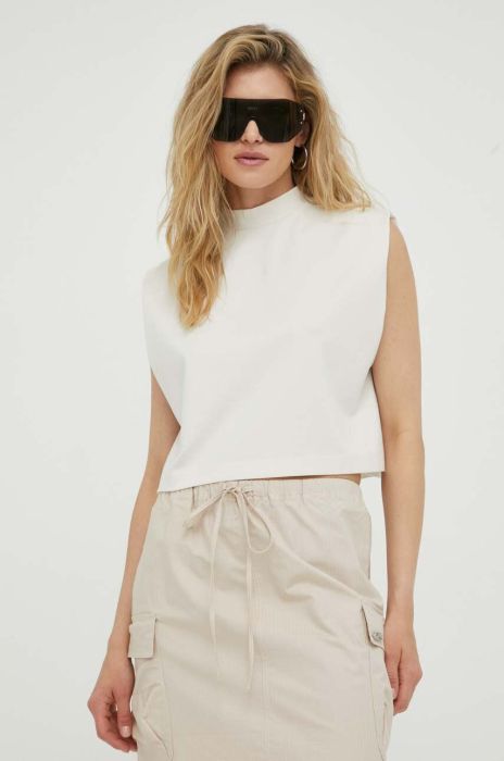 Топ Drykorn Navina колір бежевий
