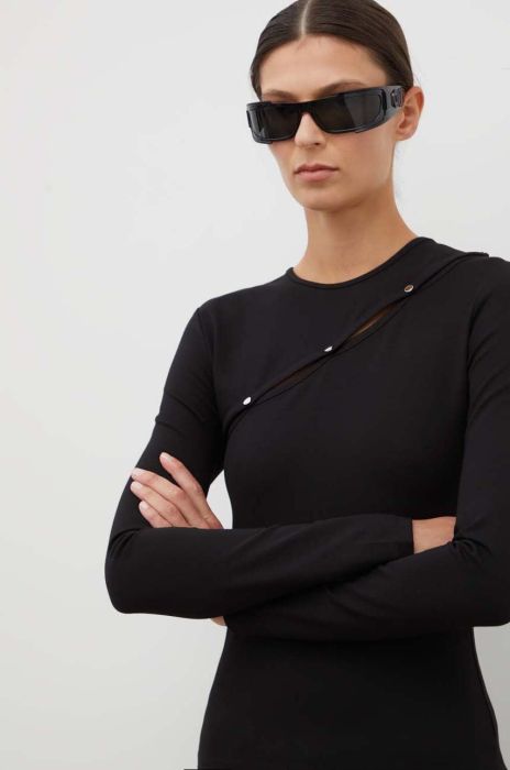 Лонгслів Samsoe Samsoe жіночий колір чорний