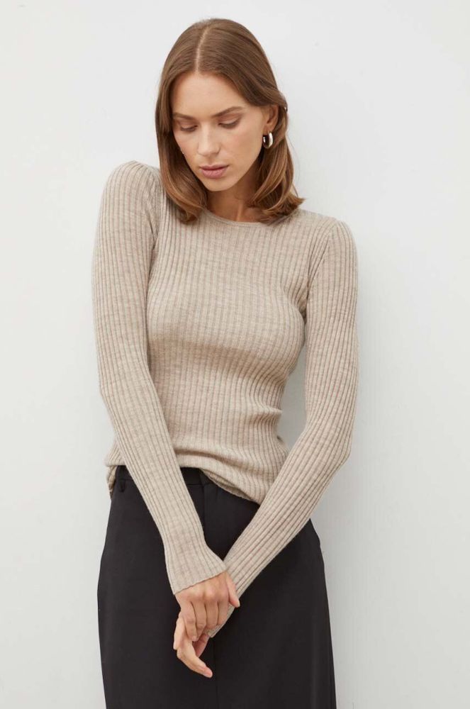 Вовняний светр Herskind жіночий колір бежевий легкий (3620580)
