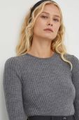 Вовняний светр Herskind жіночий колір сірий легкий