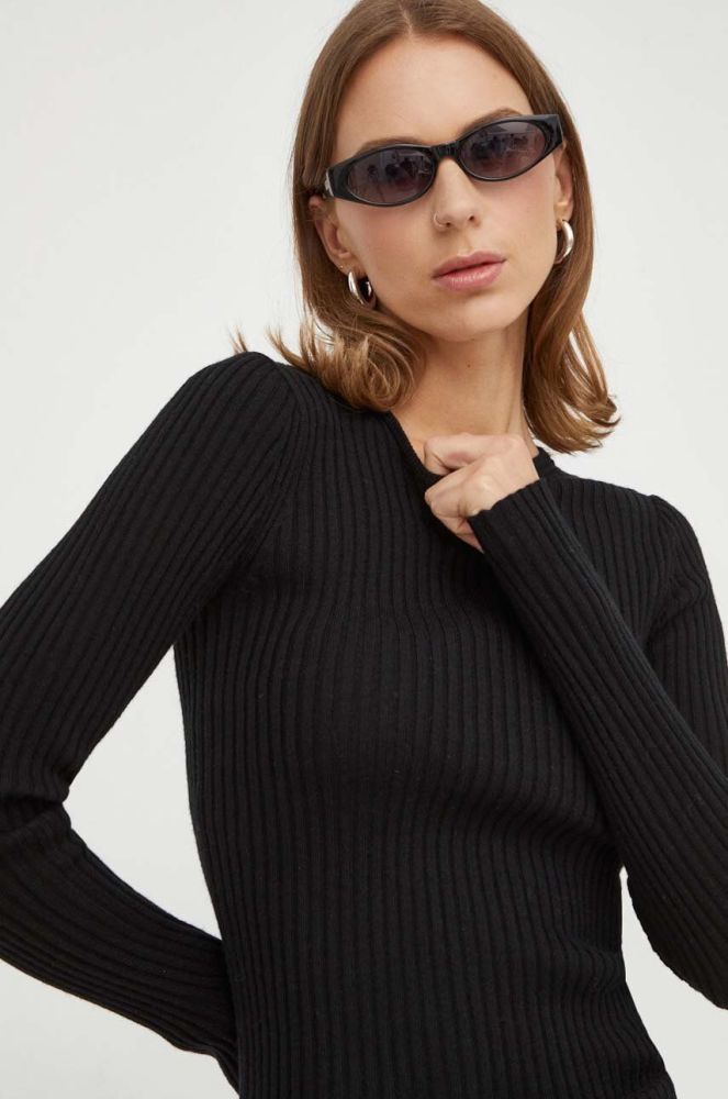 Вовняний светр Herskind жіночий колір чорний легкий (3620576)