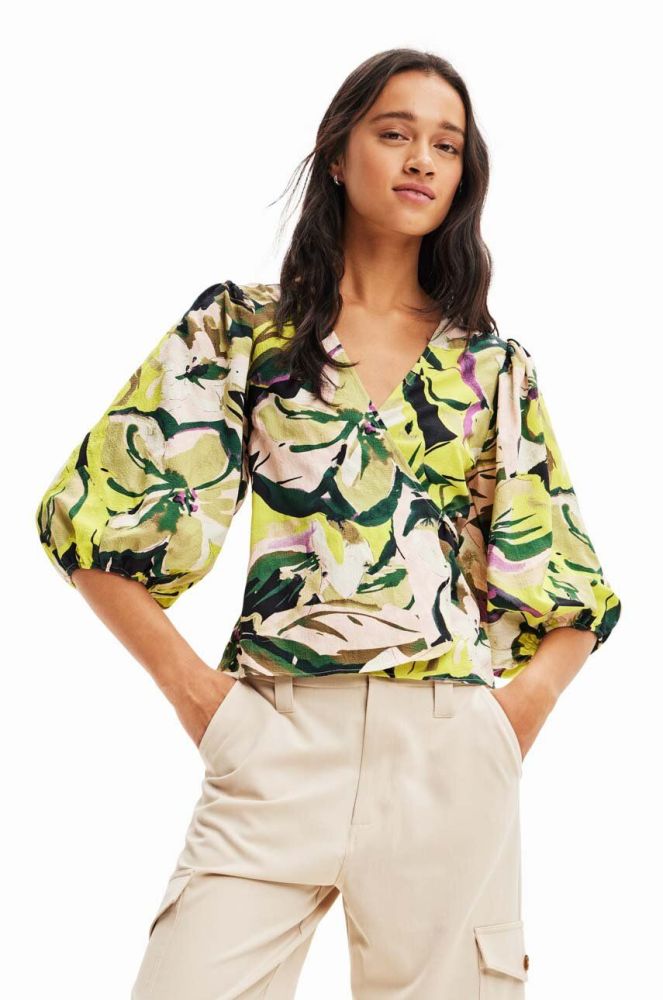 Блузка Desigual жіноча візерунок колір барвистий (3476697)