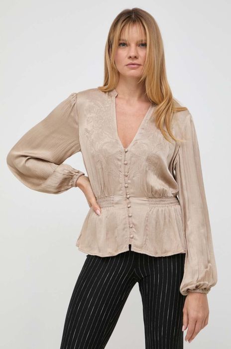 Сорочка Guess жіноча колір бежевий relaxed