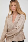 Сорочка Guess жіноча колір бежевий relaxed