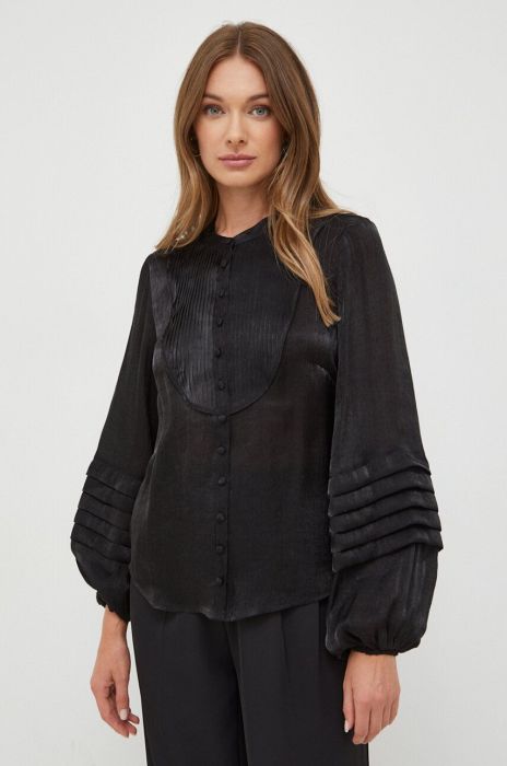 Блузка Guess жіноча колір чорний однотонна (3656621)