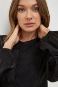 Блузка Guess жіноча колір чорний однотонна (3656621)