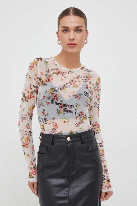 Блузка Guess Guess x Banksy жіноча візерунок колір барвистий