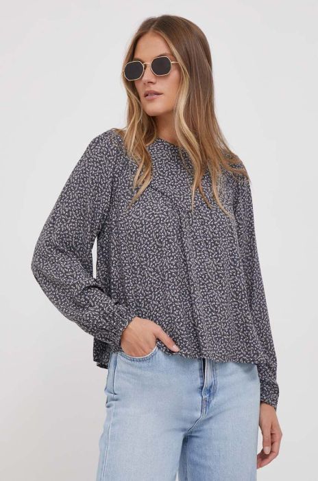 Блузка Pepe Jeans жіноча колір сірий візерунок