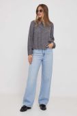 Блузка Pepe Jeans жіноча колір сірий візерунок