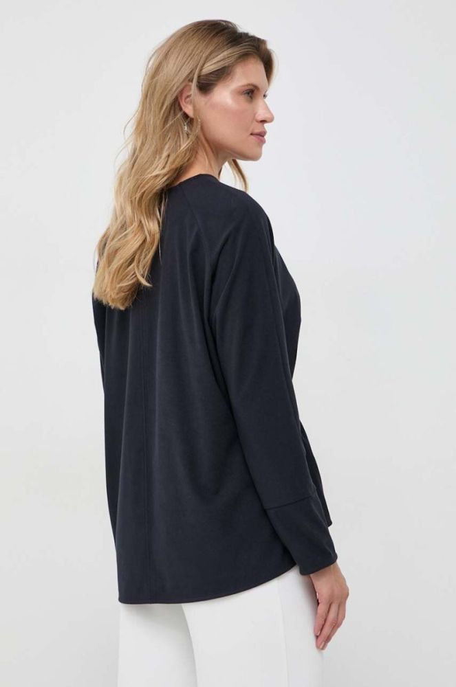 Блузка Max Mara Leisure жіноча колір синій однотонна (3644590) фото 3