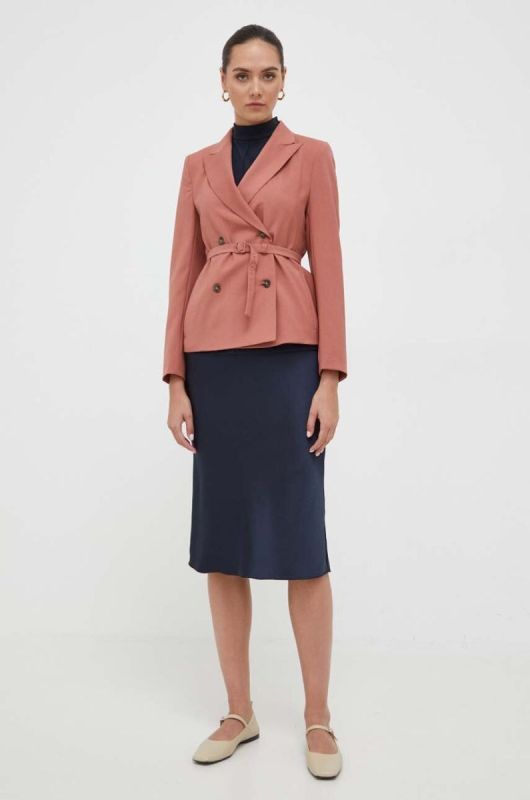 Блузка Max Mara Leisure жіноча колір синій однотонна (3592633) фото 2