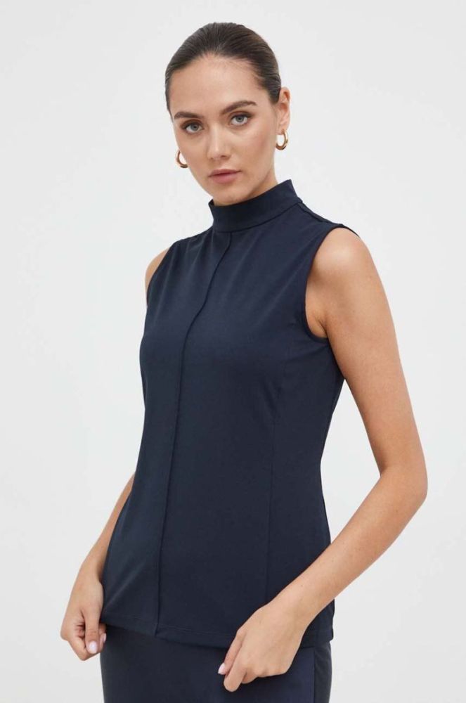 Блузка Max Mara Leisure жіноча колір синій однотонна (3592633) фото 4