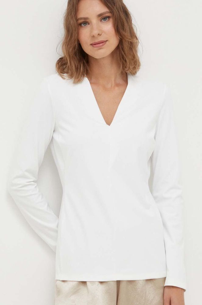 Блузка Max Mara Leisure жіноча колір білий однотонна (3427731)