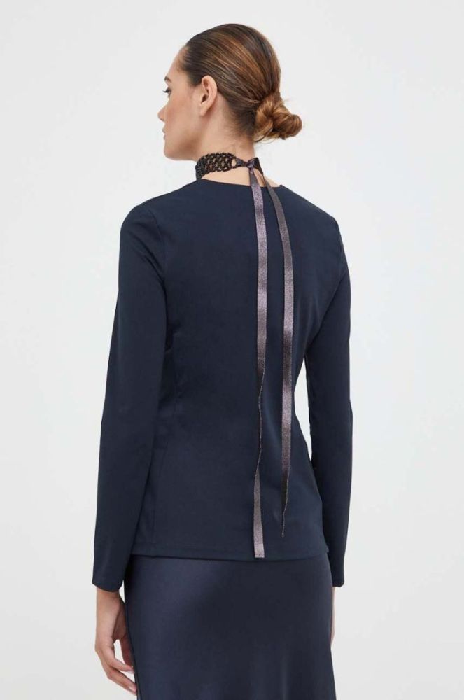 Блузка Max Mara Leisure жіноча колір синій однотонна (3427733) фото 3