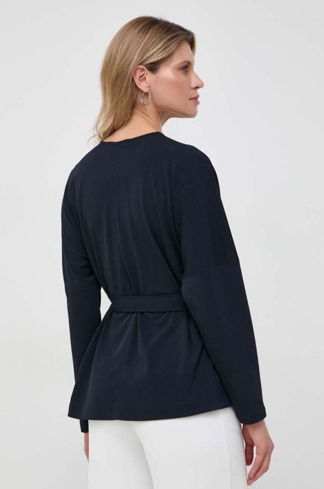 Блузка Max Mara Leisure жіноча колір синій однотонна (3644599) фото 3