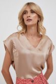 Блузка Sisley жіноча колір бежевий однотонна (3445739)