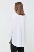 Сорочка BOSS жіноча колір білий regular класичний комір