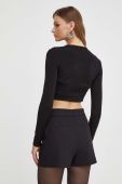 Блузка Pinko жіноча колір чорний однотонна (3545543)