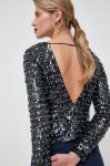 Блузка Patrizia Pepe жіноча колір чорний візерунок (3650300)