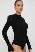 Боді з домішкою вовки Twinset колір чорний
