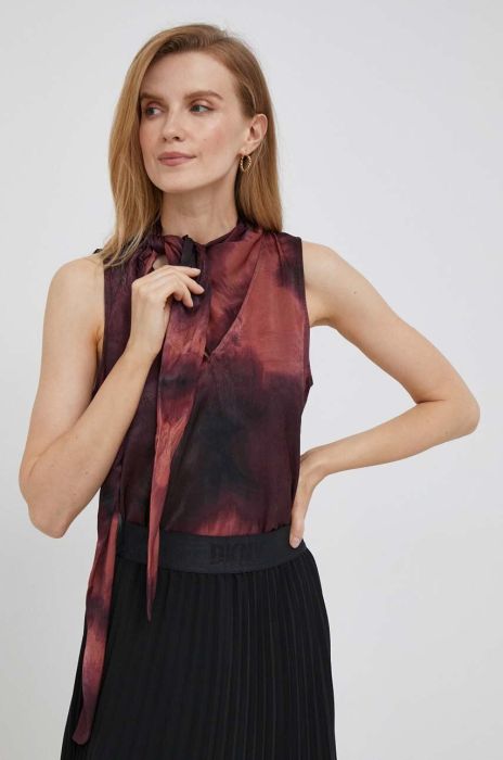 Блузка Dkny жіноча візерунок колір барвистий (3469807)