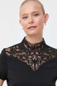 Бавовняна блузка Morgan жіноча колір чорний однотонна (3427780)