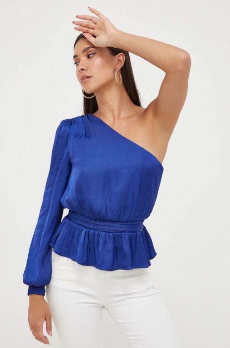 Блузка Morgan жіноча колір синій однотонна (3423498)