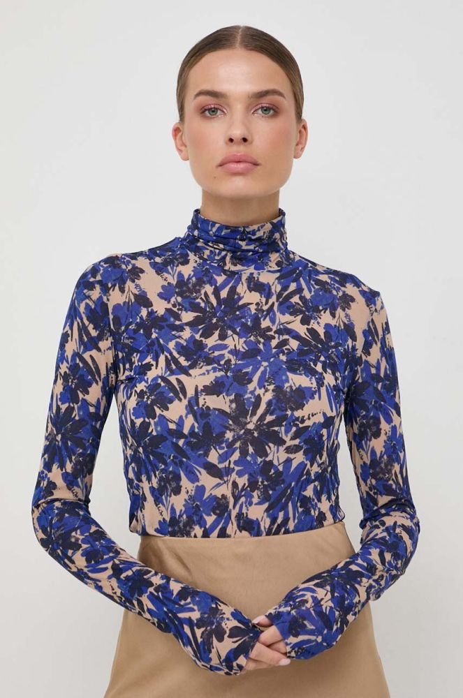 Блузка MAX&Co. жіноча колір синій візерунок (3637734)