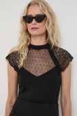 Блузка Morgan жіноча колір чорний однотонна (3678329)